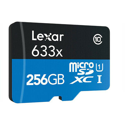 Lexar High-Performance 633x microSDHC/microSDXC UHS-I 256GB + Accessory Bundle - Fresh Stock Dated October 2025