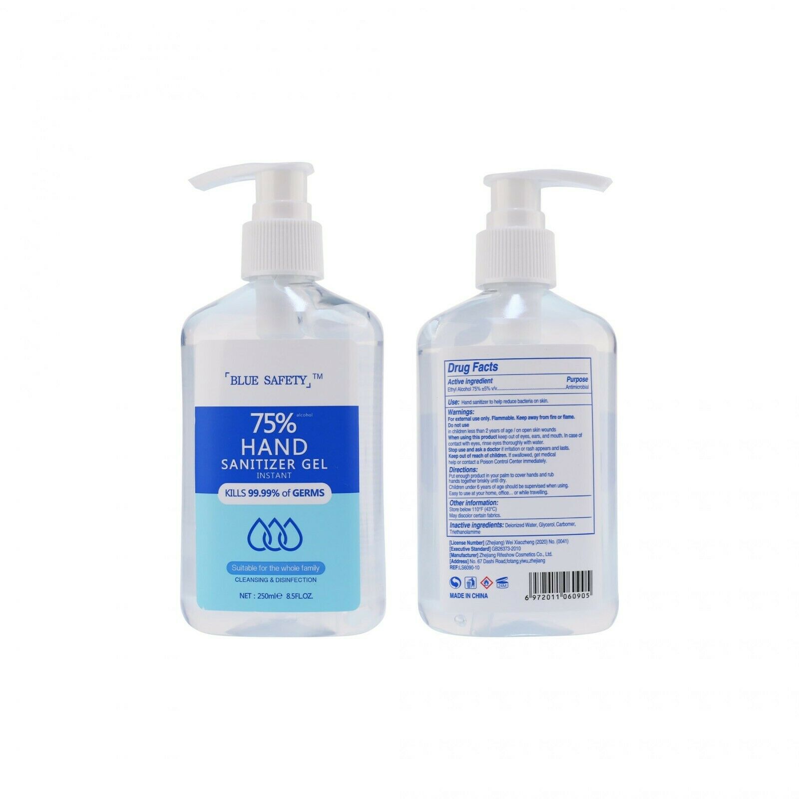 6 - 48 PACK Hand Sanitizer Gel 75% Alcohol Meets WHO/CDC Standards Scent Free - Fresh Stock Dated October 2025