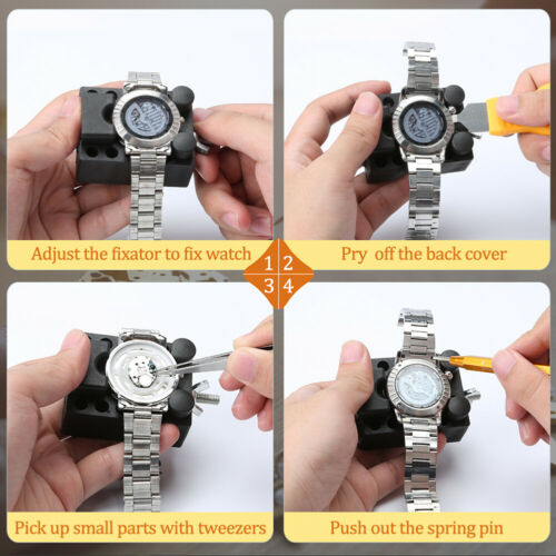 Watch Repair Tool Kit Spring Bar Tool Set,Case Opener,Watch Case Press with Case - Fresh Stock Dated October 2025