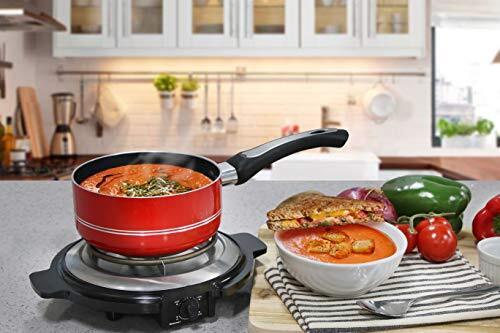 Single Countertop Coiled Burner, 1000 Watts Electric Hot Plate, Black - Fresh Stock Dated October 2025
