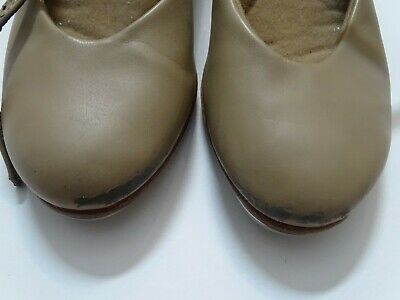 TAN CAPEZIO JUNIOR FOOTLIGHT LEATHER CHARACTER W/ TAPS DANCE SHOES girls 3.5 M - Fresh Stock Dated October 2025