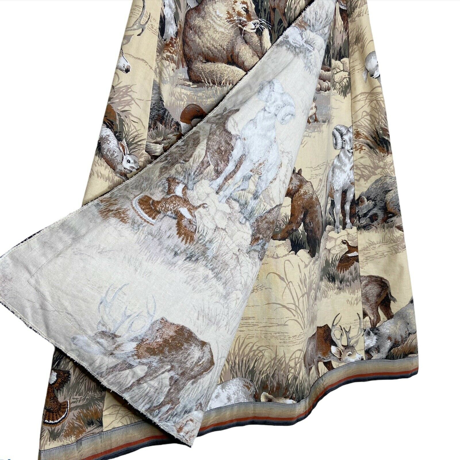 Vintage Florence Fashions Wildlife Animal Print Novelty Wrap Skirt Small USA - Fresh Stock Dated October 2025