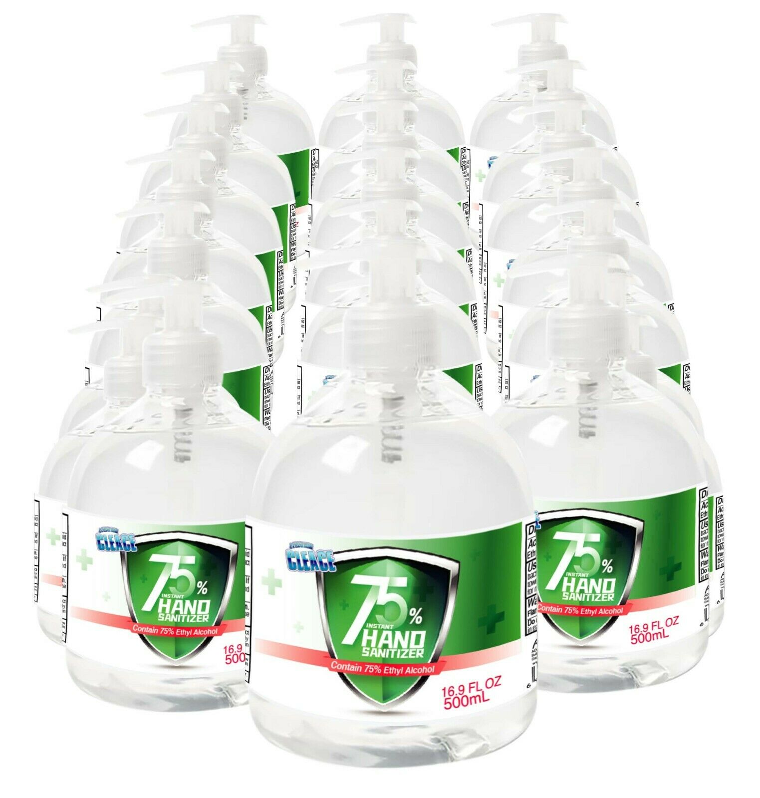 [16.9 oz] Cleace Advanced 75% Alcohol Sanitizer Gel, large 16.9 oz, up to 24PK - Fresh Stock Dated October 2025
