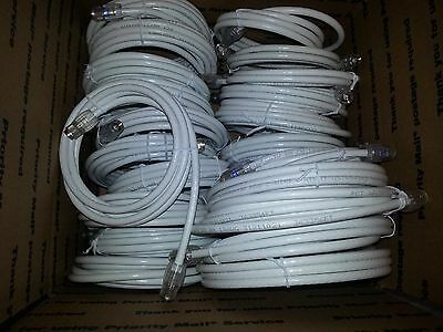 Lot of 10 HQ COAXIAL CABLES *NEW* 10FT UL ETL Rated 18AWG White HD CABLE - Fresh Stock Dated October 2025
