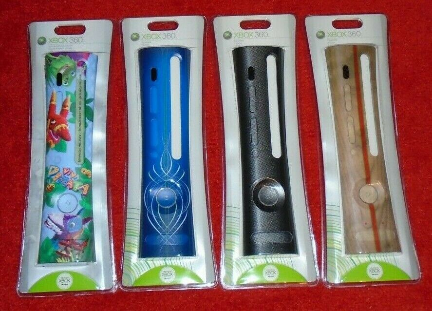 OFFICIAL Xbox 360 System Faceplate CARBON WOODY HOT ROD VIVA PINATA LOT CHOOSE! - Fresh Stock Dated October 2025