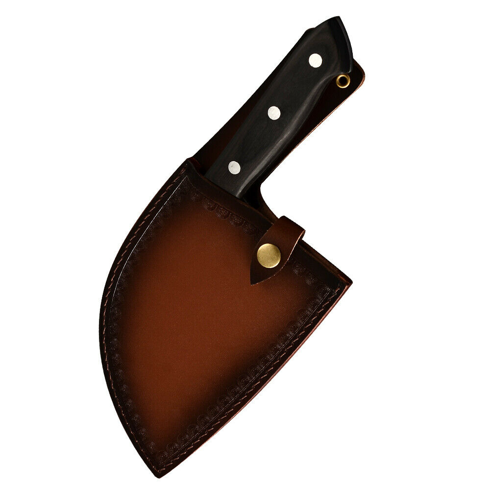 Handmade Forged cleaver butcher knife Full Tang large chef knife with Sheaths - Fresh Stock Dated October 2025