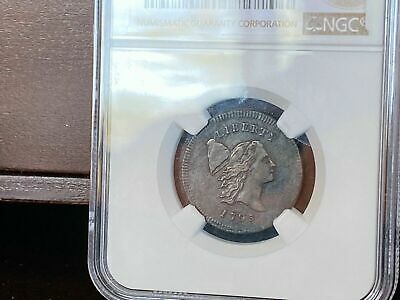 1795 No Pole Thin C-6A Plain Edge Overstruck NGC XF Details Half Cent - Fresh Stock Dated October 2025