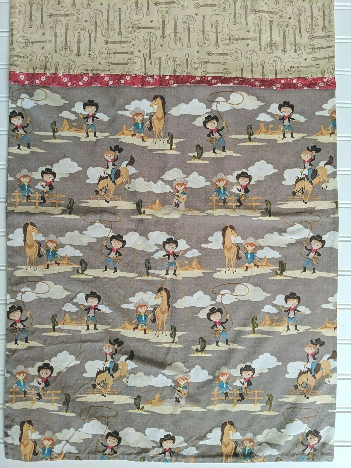 Retro Western Cowboy Cowgirl Bandana Children's Pillow Standard Case Custom - Fresh Stock Dated October 2025