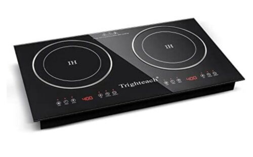Trighteach Portable Induction Cooktop Double Countertop Burner 2200W Electric - Fresh Stock Dated October 2025