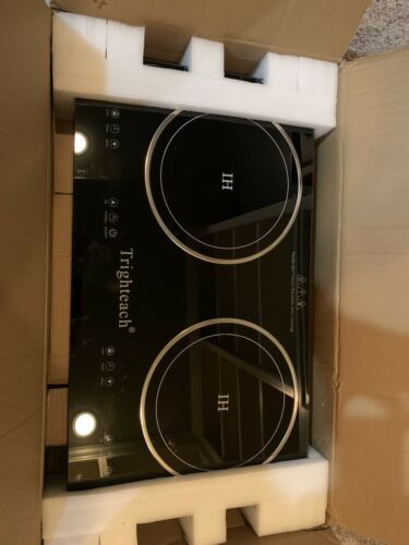 Trighteach Portable Induction Cooktop Double Countertop Burner 2200W Electric - Fresh Stock Dated October 2025