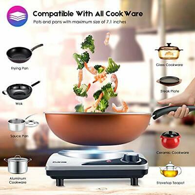Electric Single Hot Plate,Portable Stove,1200W Infrared Single Burner for - Fresh Stock Dated October 2025