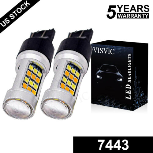 2x White Amber Switchback 42 LED Turn Signal Light Bulb For 2002-14 Honda ST1300 - Fresh Stock Dated October 2025