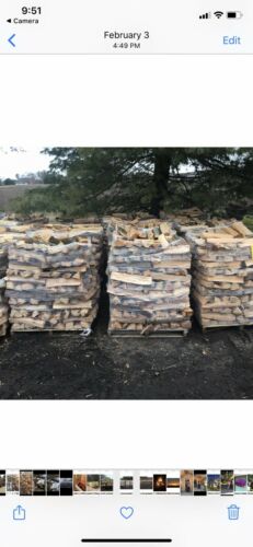 PALLETS FIREWOOD W/ FREE KINDLING /OAK & MIXED HARDWOOD/ SEASONED OVER A YEAR. / - Fresh Stock Dated October 2025