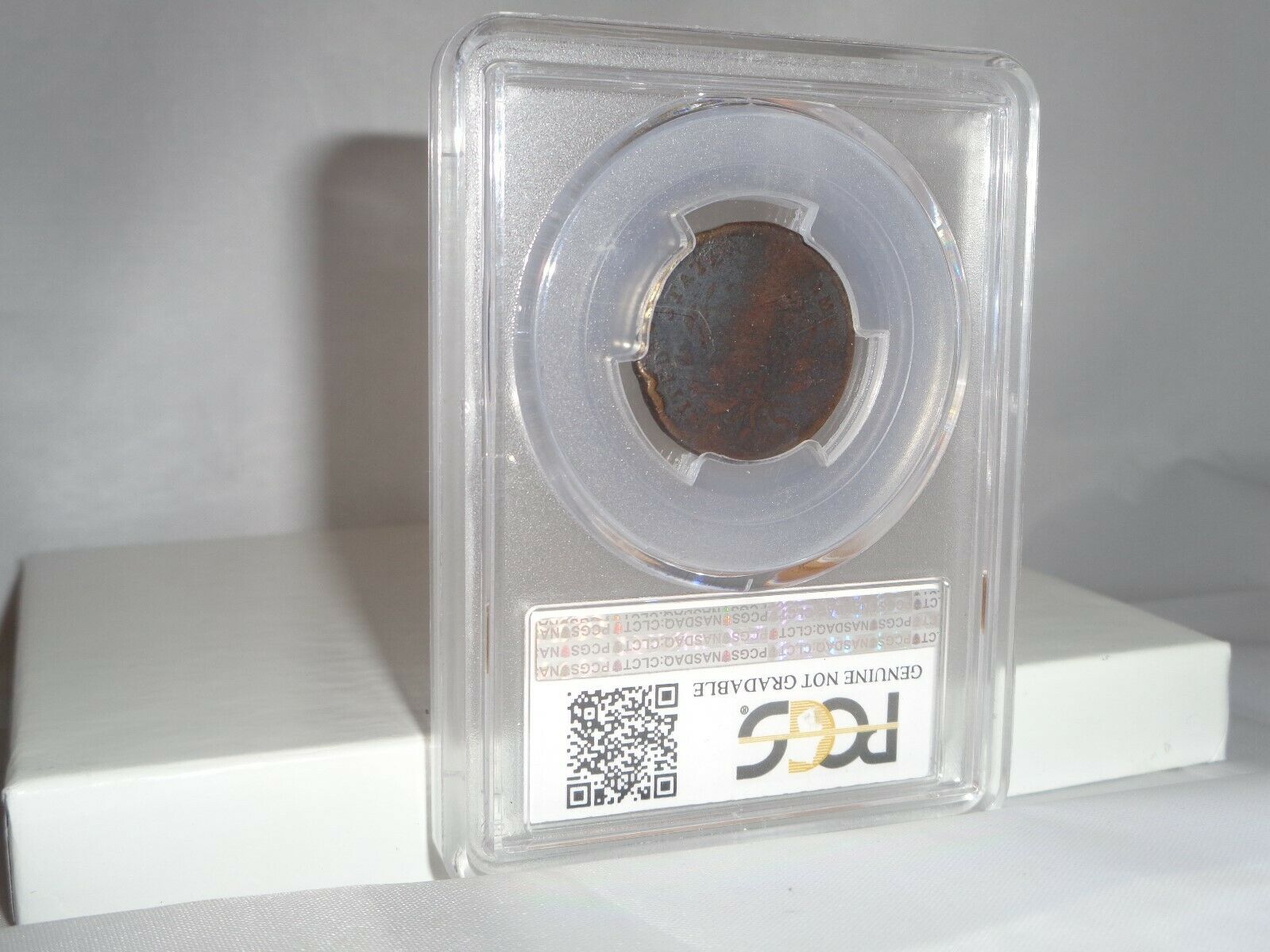 1797 1/2c Liberty Cap Half Cent Coin PCGS Genuine Damage G Detail Plain Edge - Fresh Stock Dated October 2025