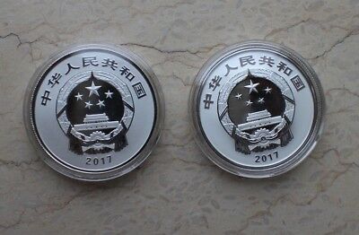 China 2017 2 Pieces Silver Coins Set - Traditional Chinese Opera(Huangmei Opera) - Fresh Stock Dated October 2025
