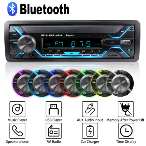 Bluetooth Car Stereo Audio In-Dash FM Aux Input Receiver SD USB MP3 Radio Player - Fresh Stock Dated October 2025
