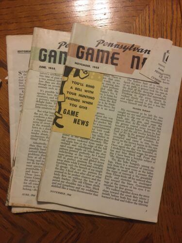Lot of 23 1960s Pennsylvania Game News Issues Bird Covers - Fresh Stock Dated October 2025