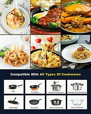 Portable Ceramic Infrared Cooktop, Double Infrared Burner for Cooking, 1800W - Fresh Stock Dated October 2025