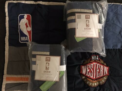 Pottery Barn NBA Sham - Set Of 2 - Westen Conference - Standard Sz - Fresh Stock Dated October 2025
