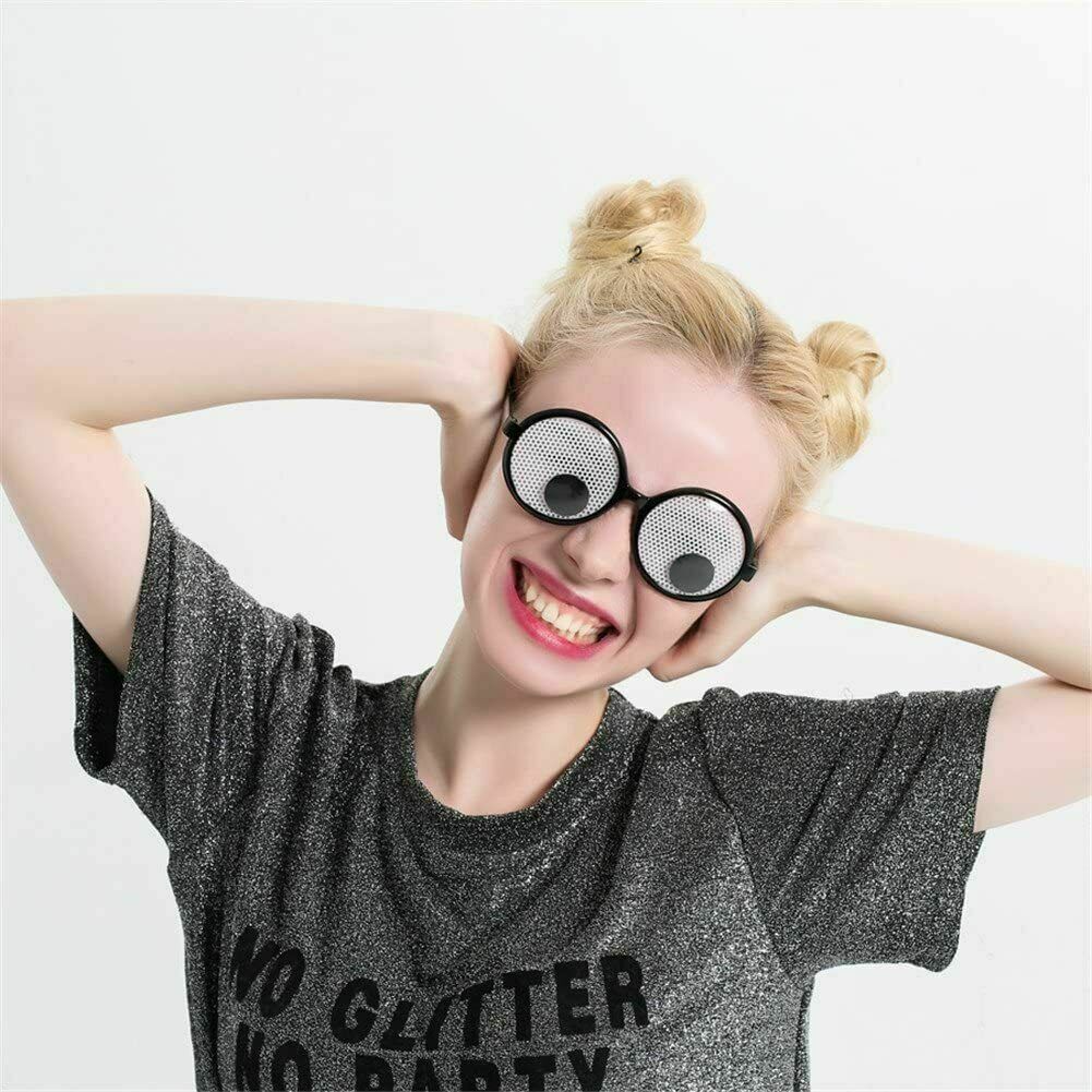 Googly Eyes Glasses,Plastic Round Giant Eye Party Favors, Fun Party Toys - Fresh Stock Dated October 2025