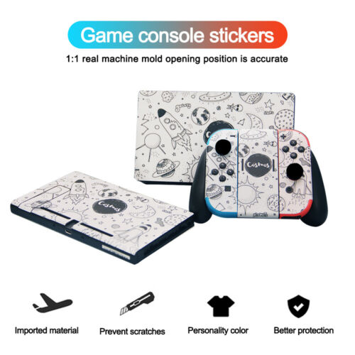 Nintendo Switch Lite Console Vinyl Skins Decals Cover Cute Cartoon Pattern New - Fresh Stock Dated October 2025