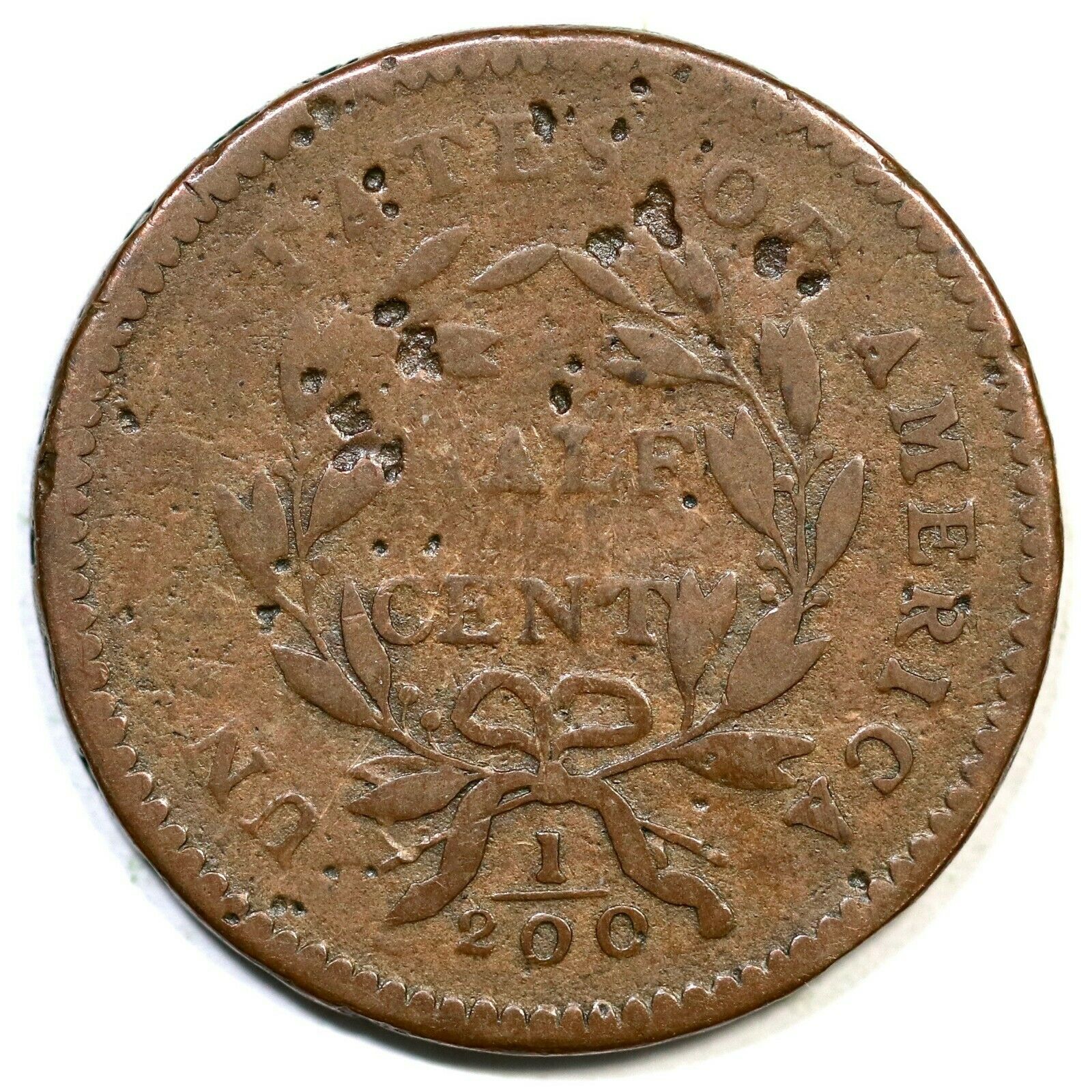 1794 C-3a R-5 Small Edge Letters Liberty Cap Half Cent Coin 1/2c - Fresh Stock Dated October 2025