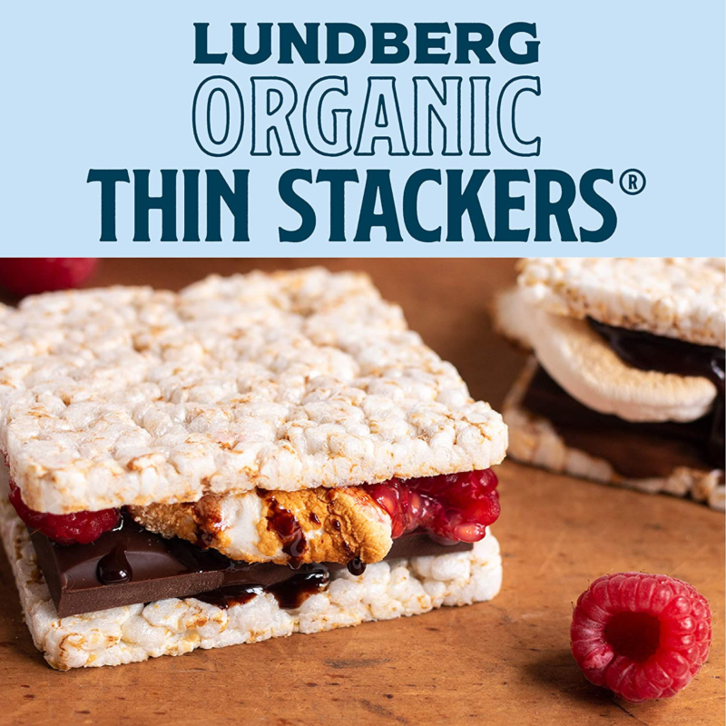 Lundberg Organic Thin Stackers, Whole Grain Brown Rice, Red Rice & Quinoa, 6 Oun - Fresh Stock Dated October 2025