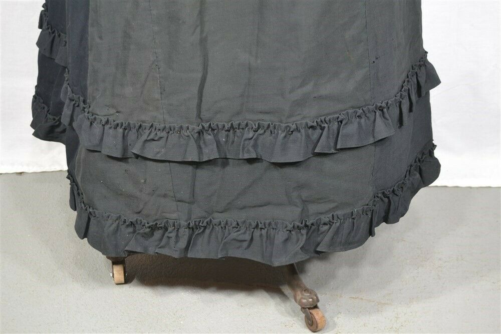skirt black gabardine Victorian large waist 34 leng 41 in antique original - Fresh Stock Dated October 2025