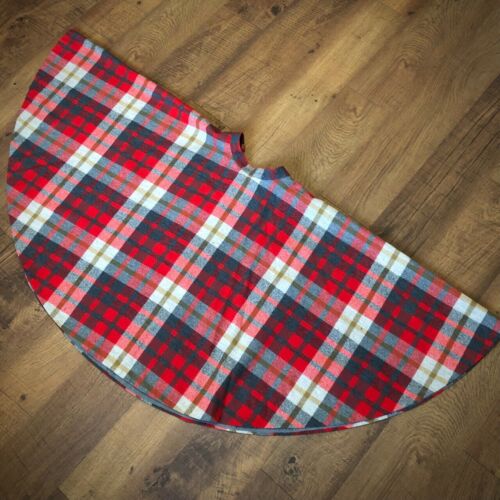 Vintage 1950s Pendleton Full Circle Skirt Wool Red Grey Plaid - Fresh Stock Dated October 2025