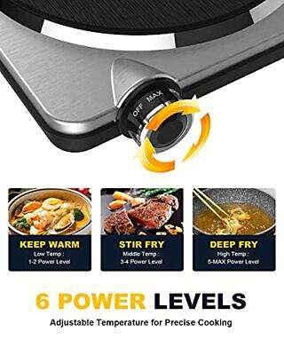 Portable Ceramic Infrared Cooktop, Double Infrared Burner for Cooking, 1800W - Fresh Stock Dated October 2025
