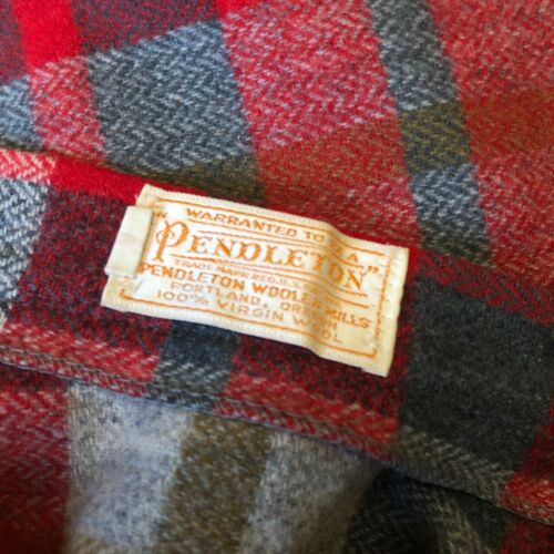 Vintage 1950s Pendleton Full Circle Skirt Wool Red Grey Plaid - Fresh Stock Dated October 2025