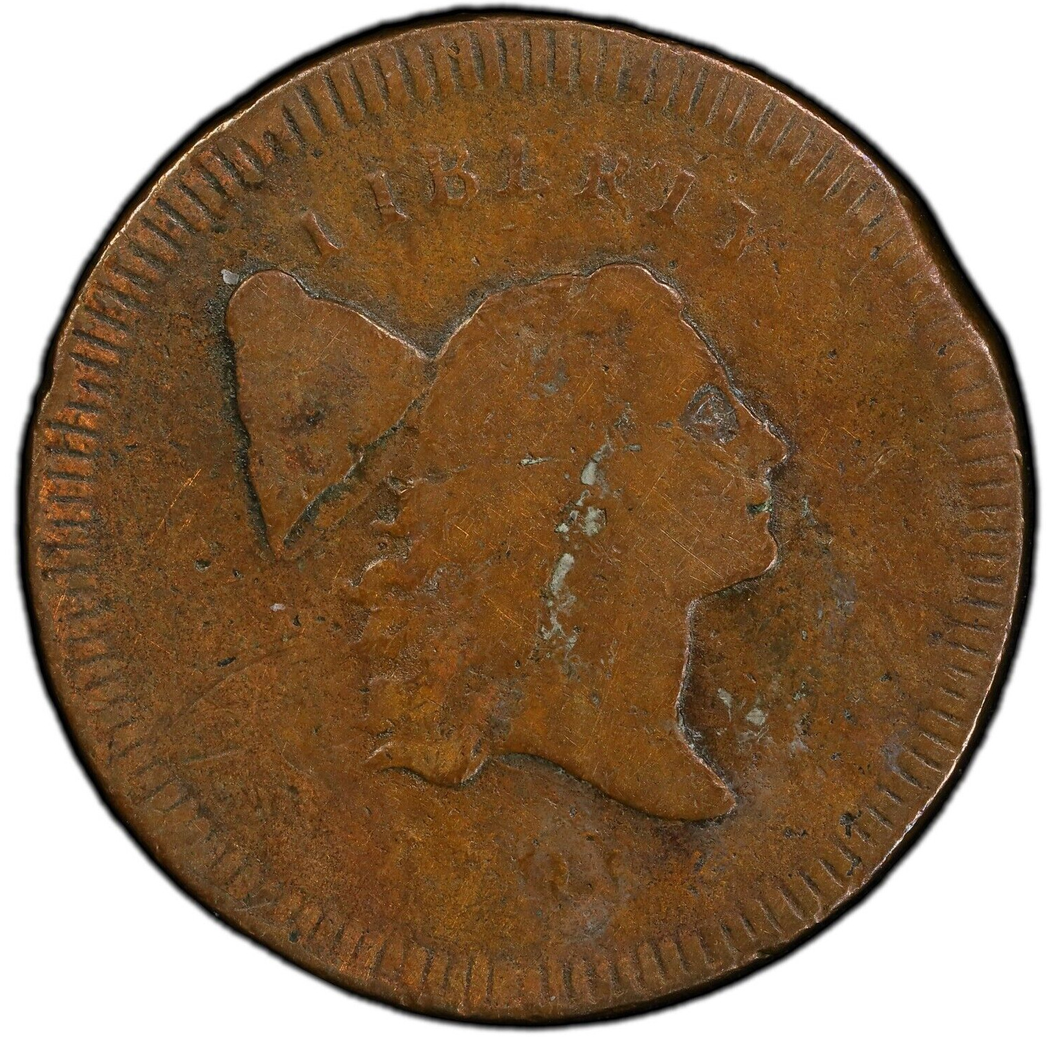 1795 1/2C PCGS F 12 C-5b No Pole Plain Edge Thick Planchet Liberty Cap Half Cent - Fresh Stock Dated October 2025