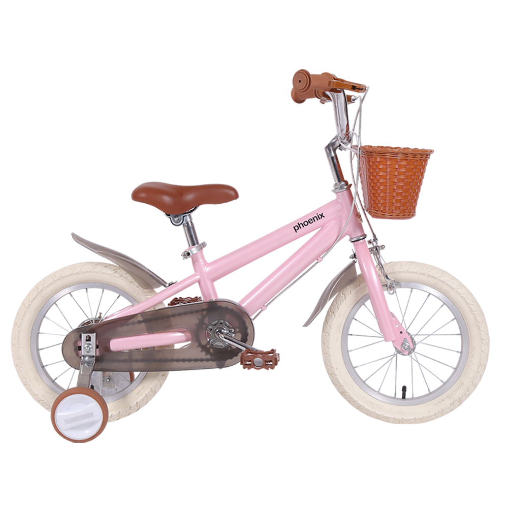 Phoenix 18inch Kids Bike Pink Yellow With Training Wheels For Ages 3-12 Chilren - Fresh Stock Dated October 2025