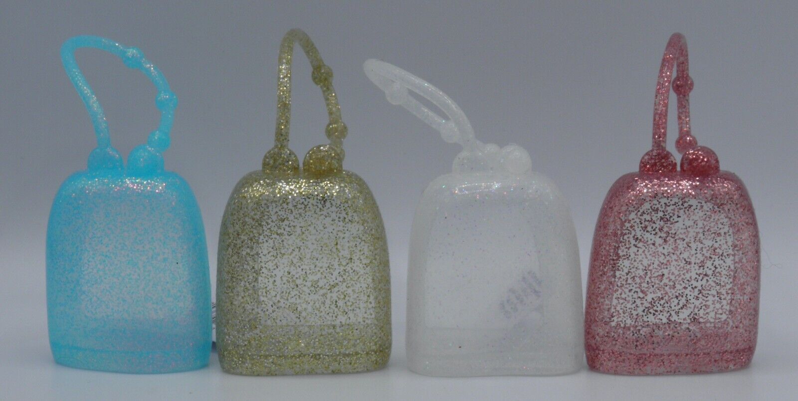 x4 Bath Body Works SPARKLE POCKETBAC HAND SANITIZER HOLDER Gold Blue Pink Clear - Fresh Stock Dated October 2025