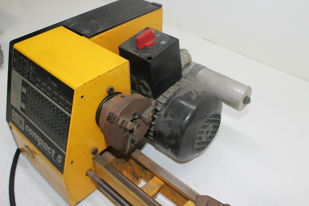 EMCO Compact 5 Mini Jewelers 3 Jaw Lathe Chuck CNC Tail Used Working - Fresh Stock Dated October 2025