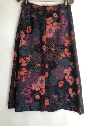 Vintage 80s Floral Lined Skirt Made in Paris Size 38 Designer Charles Andrea - Fresh Stock Dated October 2025