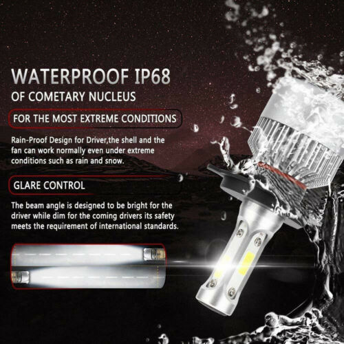 H4 9003 HB2 270000LM CREE LED Bulb HID Hi/Low Beam Motorcycle Headlight 6000K - Fresh Stock Dated October 2025