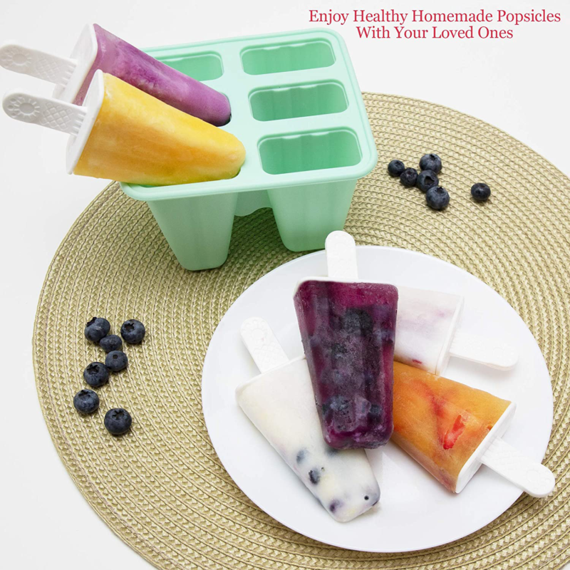 Popsicle Molds for Kids Silicone BPA Free with 2 Extra Reusable Sticks - Popsicl - Fresh Stock Dated October 2025