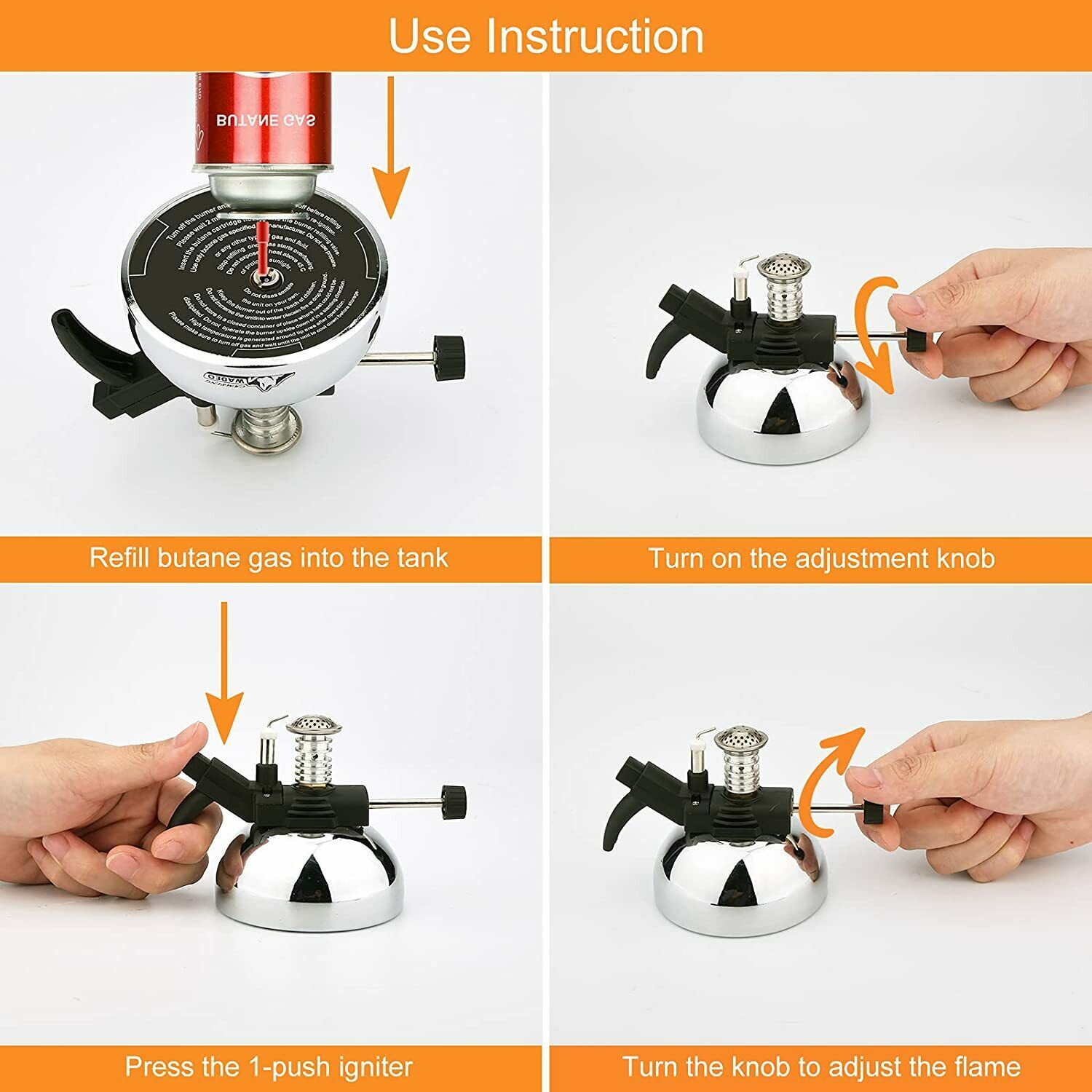 Mini Butane Burner, Tabletop Burner & Aluminium Rack, Portable Burner, Cooking - Fresh Stock Dated October 2025