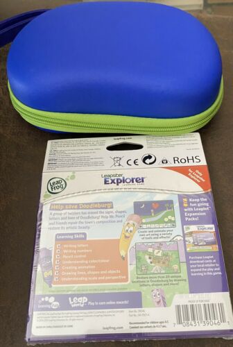 Leapster Explorer Travel Case Protects Handheld Game System & New Mr Pencil Game - Fresh Stock Dated October 2025