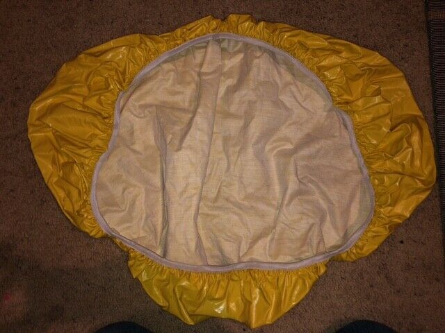 YELLOW VINYL ENGLISH SADDLE COVER 23'' X  32'' - Fresh Stock Dated October 2025