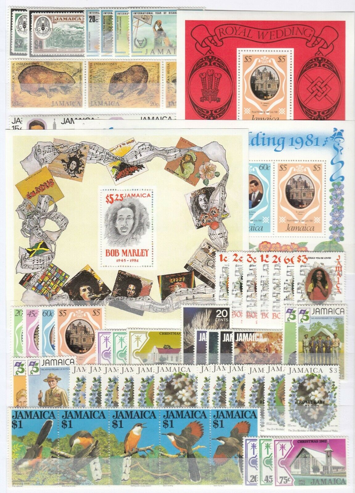 CY7783/ JAMAICA – 1977 / 1982 MINT MODERN COLLECTION - Fresh Stock Dated October 2025