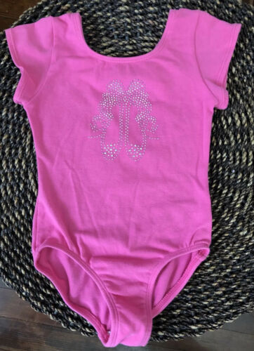 Set of 2 JACQUES MORET Girls 4T Sparkle Hearts Ballerina Slipper Ballet Leotards - Fresh Stock Dated October 2025