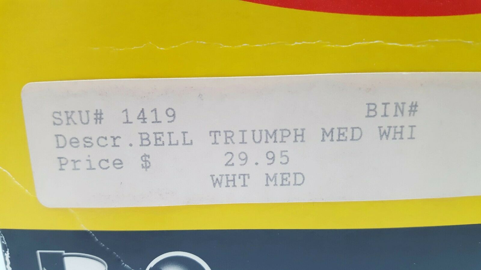 Vintage 1994 Bell Bike Bicycle Helmet Triumph Size M White 40th Anniversary USA - Fresh Stock Dated October 2025