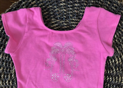 Set of 2 JACQUES MORET Girls 4T Sparkle Hearts Ballerina Slipper Ballet Leotards - Fresh Stock Dated October 2025