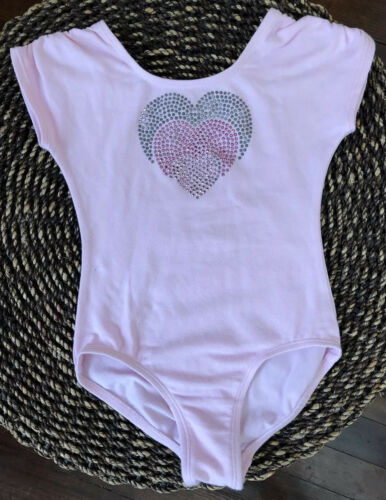 Set of 2 JACQUES MORET Girls 4T Sparkle Hearts Ballerina Slipper Ballet Leotards - Fresh Stock Dated October 2025