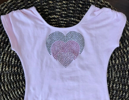 Set of 2 JACQUES MORET Girls 4T Sparkle Hearts Ballerina Slipper Ballet Leotards - Fresh Stock Dated October 2025