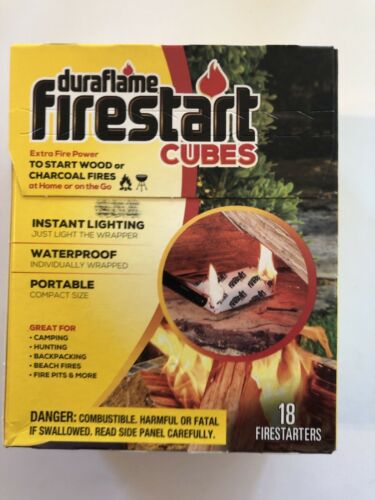 Lot Of 4 Boxes Duraflame Firestart Cubes (18 ct. Firestarters) - Fresh Stock Dated October 2025