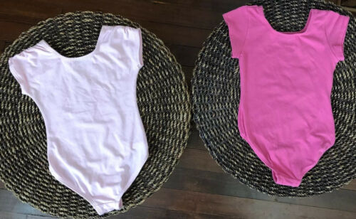 Set of 2 JACQUES MORET Girls 4T Sparkle Hearts Ballerina Slipper Ballet Leotards - Fresh Stock Dated October 2025