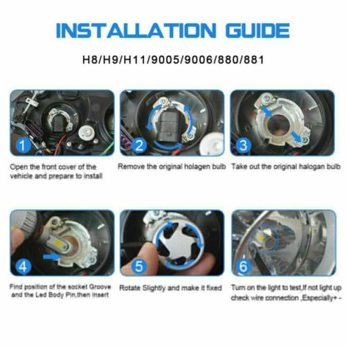 Blue H4 LED Headlight Bulb C6 For Honda VTX1300 C R RETRO VTX 1800 C R S N RETRO - Fresh Stock Dated October 2025